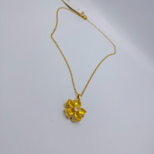 Necklace with Yellow Flower Pendant