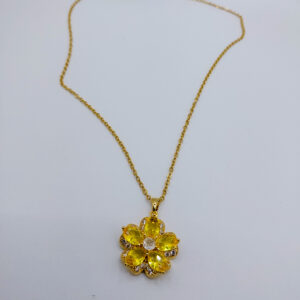 Necklace with Yellow Flower Pendant