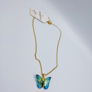 Blue Butterfly Necklace