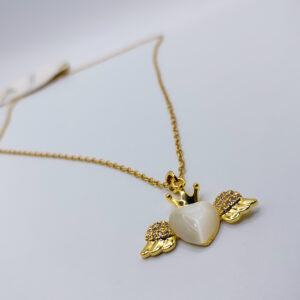 Necklace with Heart and Wings Pendant