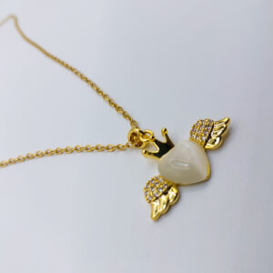 Necklace with Heart and Wings Pendant