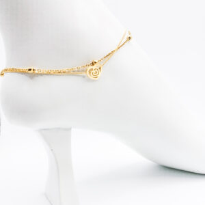 Double Layered Love Locket Anklet