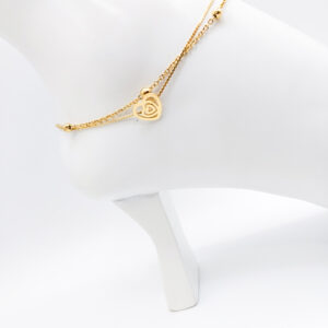 Double Layered Love Locket Anklet