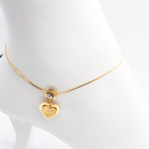 Single Layered Love Locket Anklet