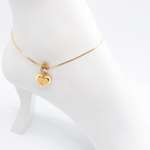 Single Layered Love Locket Anklet