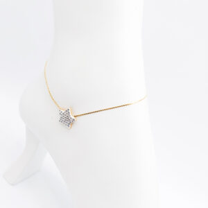 Single Layered Star Locket Anklet